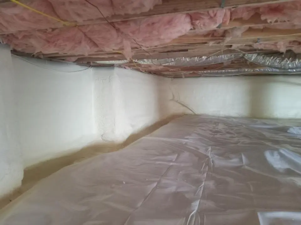 Crawl space encapsulation with closed-cell spray foam for Spray Foam Roofing in Fenton